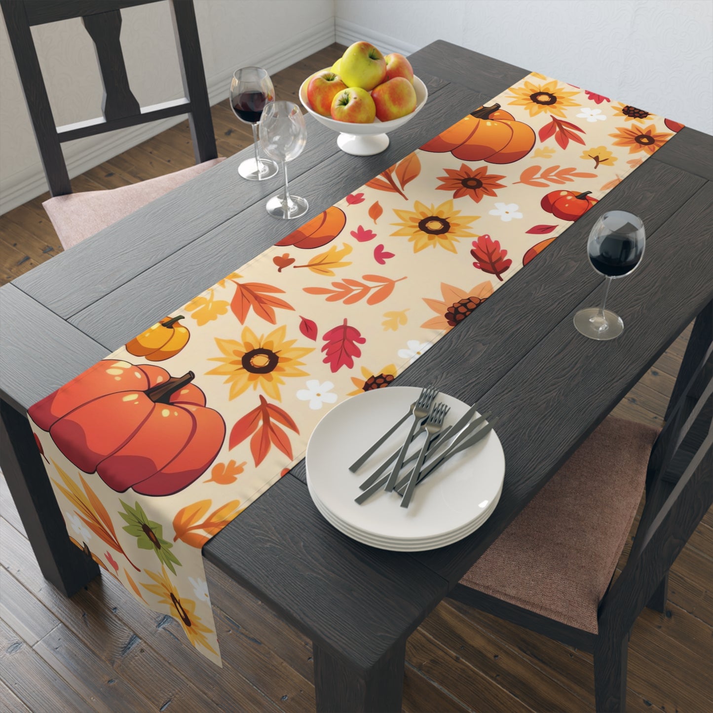 Harvest Elegance: Table Runner ( Poly)