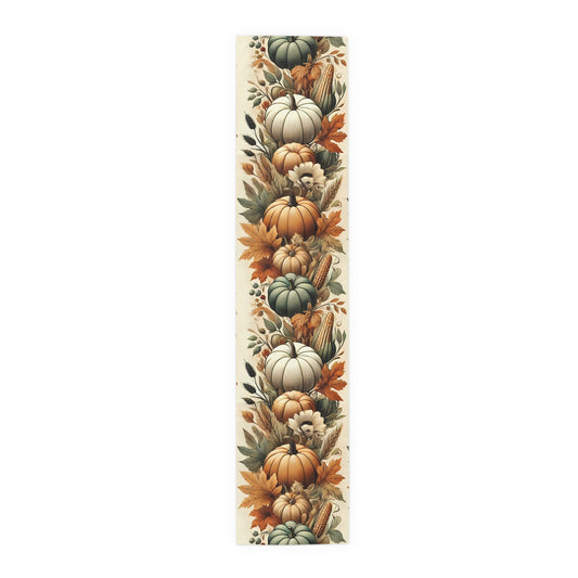 Harvest Pumpkin Elegance Table Runner