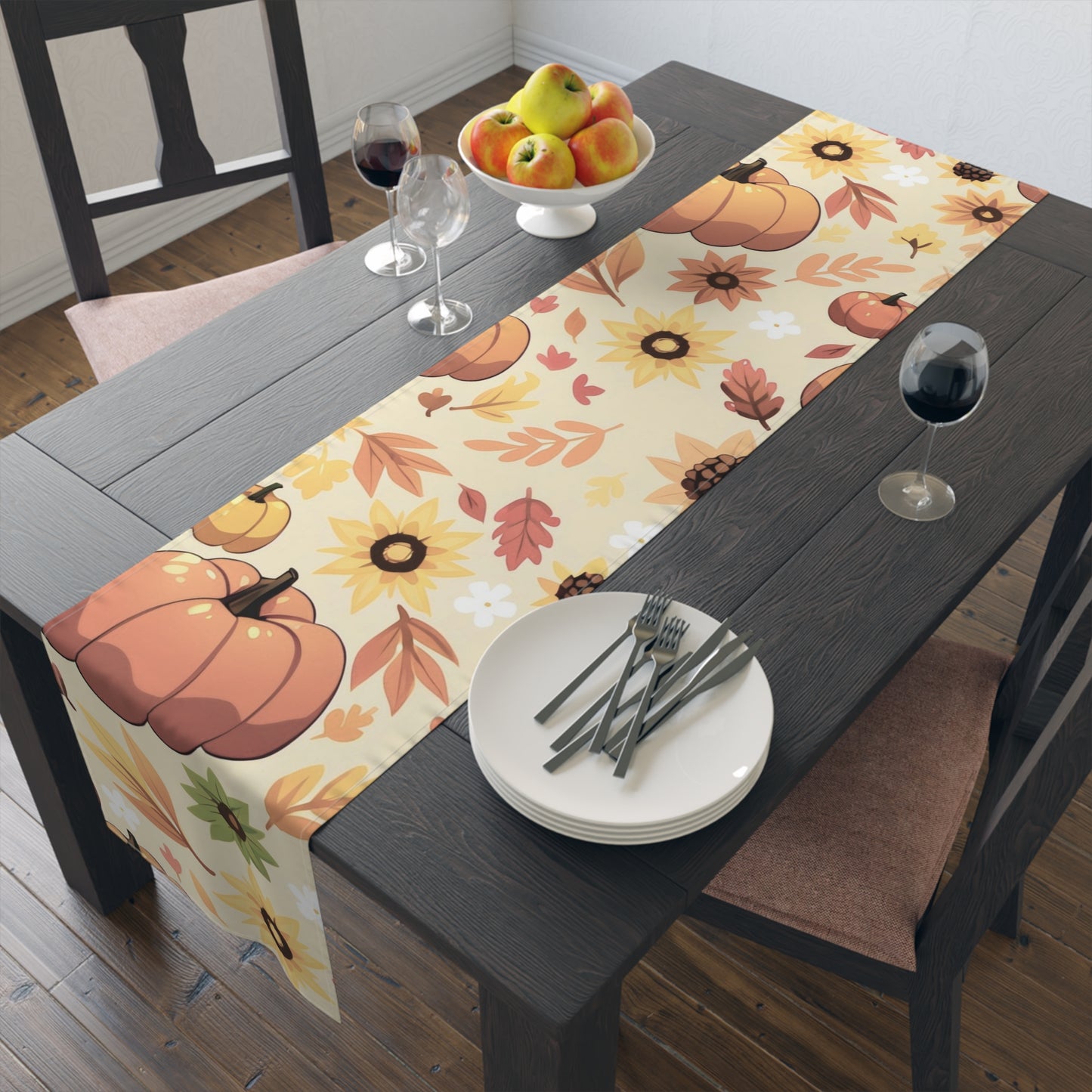 Harvest Elegance: Table Runner ( Poly)